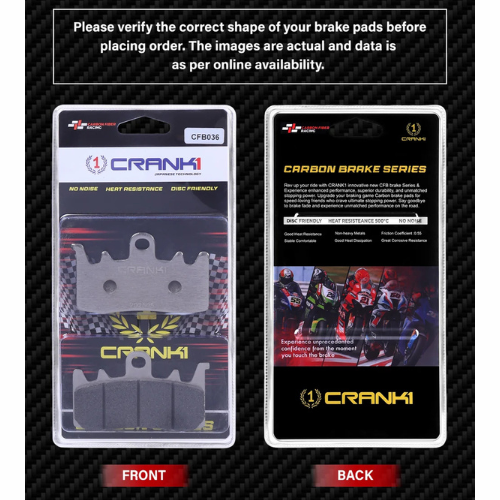 Crank1 Carbon Brake Pads for Ducati Scrambler 1100 Sport Pro (2020-2024)