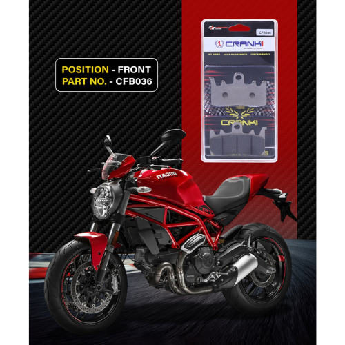 Crank1 Carbon Brake Pads for Ducati Monster 797 (2017 - 2018)