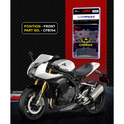 Crank1 Carbon Brake Pads for Triumph Speed Triple 1200 RR (2021 Onwards)
