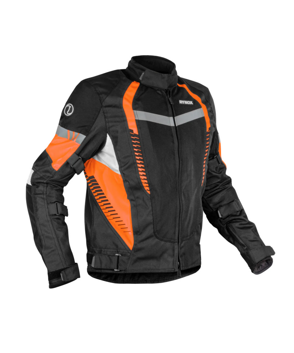 Rynox Tornado Pro 4 CE Certified Class A Riding Jacket - Black Orange - Rynox
