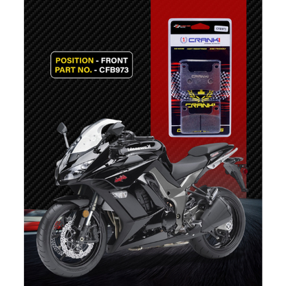 Crank1 Carbon Brake Pads for Kawasaki Ninja 1000