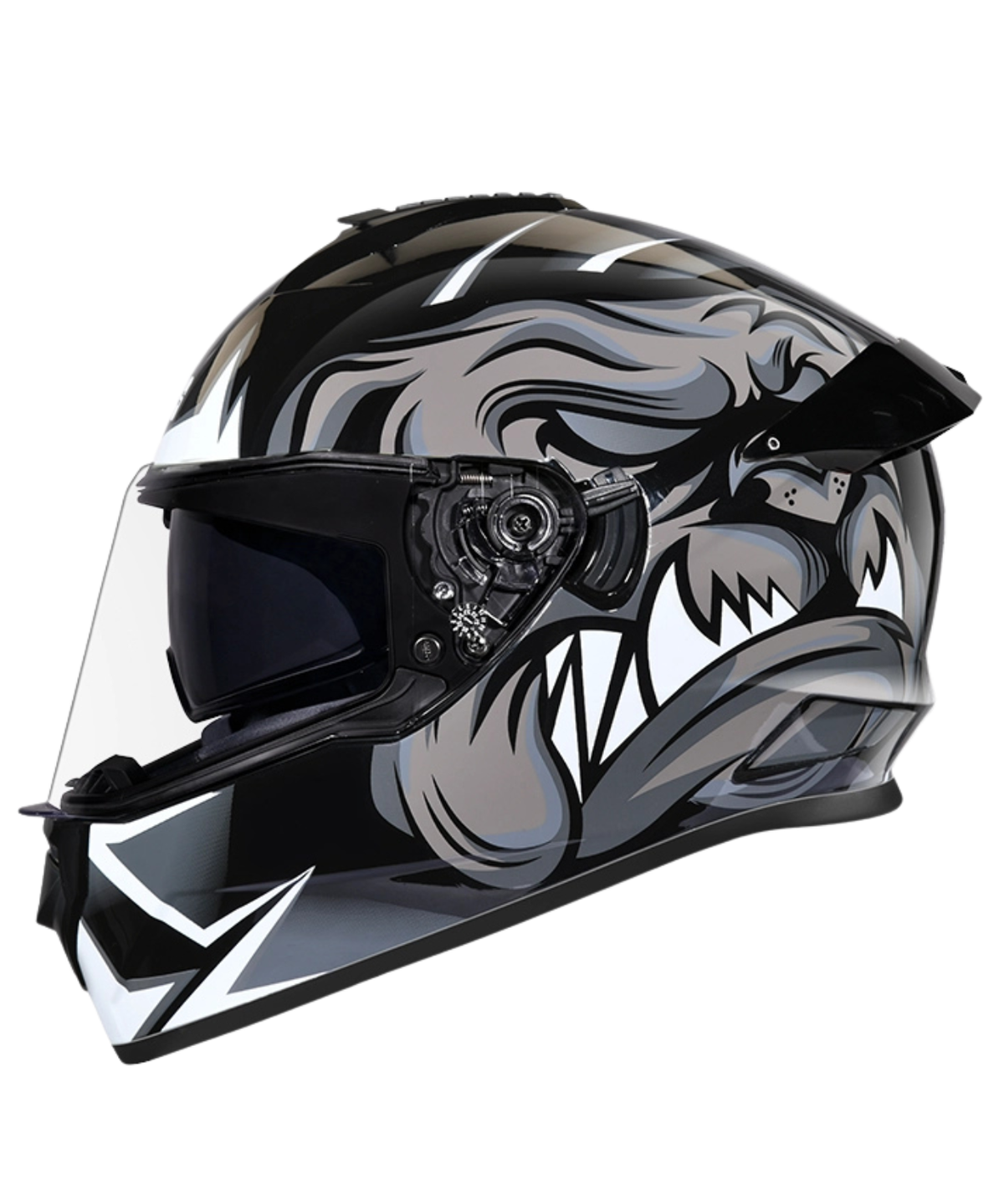 Studds Drifter D1 Decor Graphics Helmet - Gloss Black Grey N4 - Studds