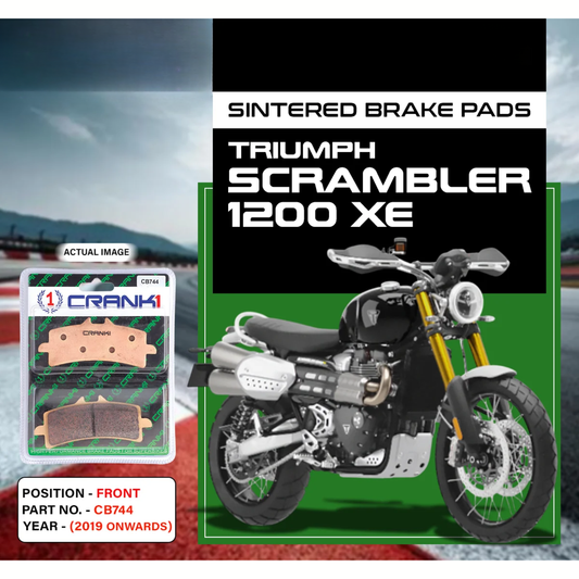 Crank1 Triumph Scrambler 1200 XE (2019 Onwards) Fully Sintered H2 Series Brake Pads