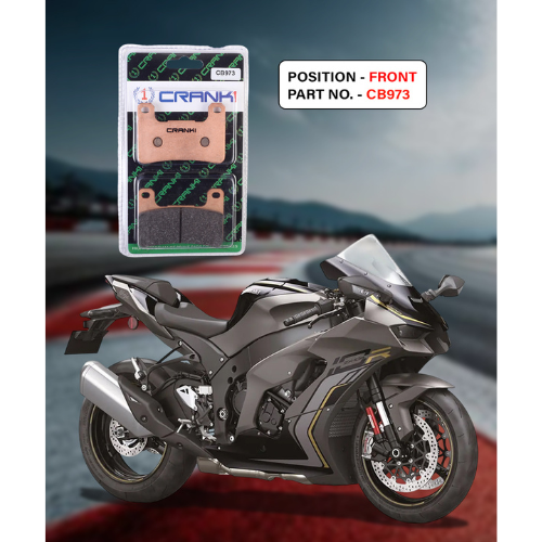 Crank1 Fully Sintered H2 Series Brake Pads for Kawasaki Ninja ZX-10R