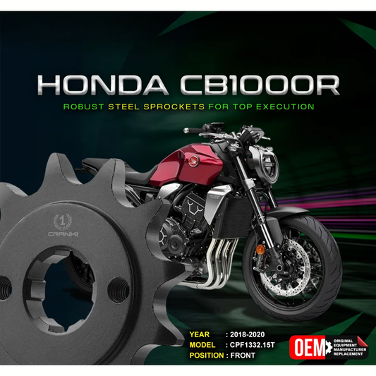 Crank1 Honda CB 1000R (2018-2020) Performance Motorcycle Sprocket - Black - CPF1332.15T