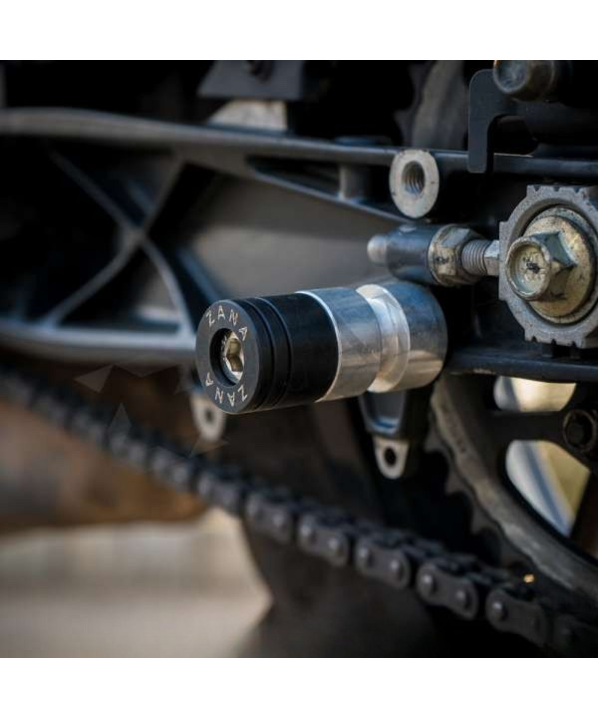 Zana KTM ADV 390 / 390 X (2025) / Duke 200 BS6 (2021)/Duke 125 BS6 (2020-2022) Rear Paddock Spools with Swing Arm
