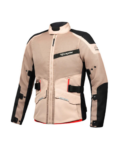 Ixon M-NJORD Riding Jacket - Sand Black Red