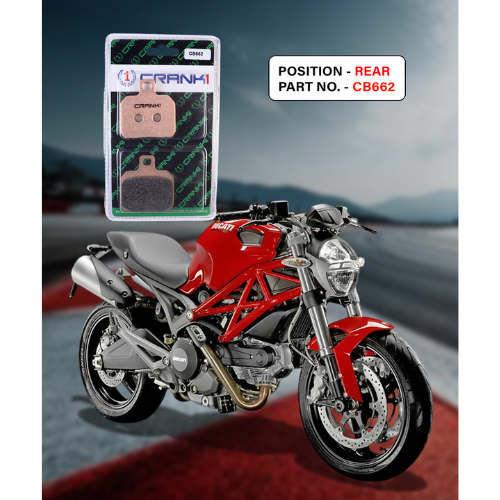 Crank1 Fully Sintered H2 Series Brake Pads for Ducati Monster 796