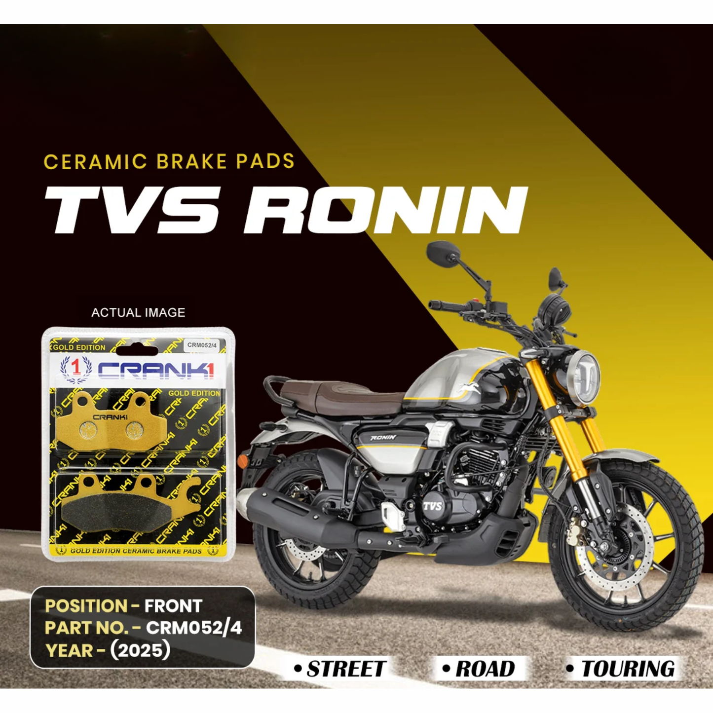 Crank1 TVS Ronin (2025) Ceramic Brake Pads