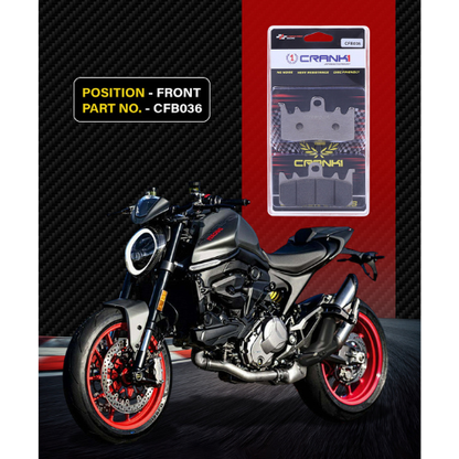 Crank1 Carbon Brake Pads for Ducati Monster 937 (2021 Onward)