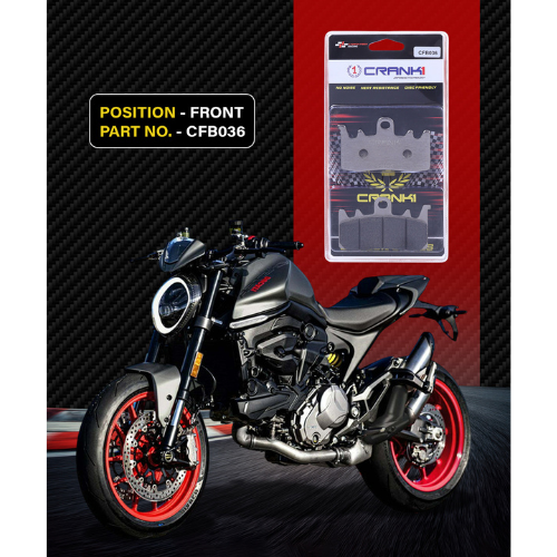 Crank1 Carbon Brake Pads for Ducati Monster 937 (2021 Onward)