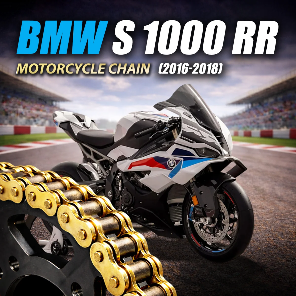 Crank1 BMW S 1000 RR (2016-2018) 525 Pitch ZVM-X 120L Chain - Gold