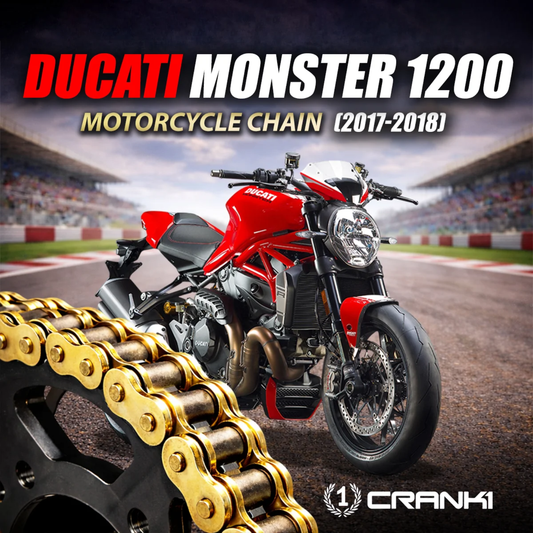 Crank1 Ducati Monster 1200 (2017-2018) 525 Pitch ZVM-X 108L Chain - Gold