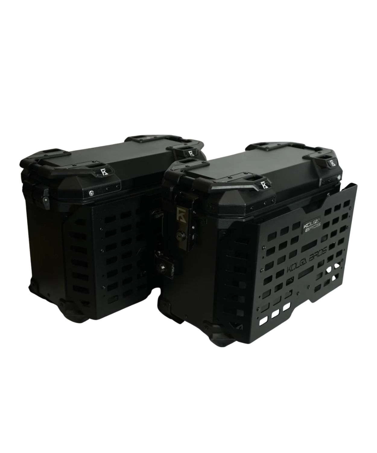 Kolga Bros Camper 38L Moto Alluminium Panniers - Black