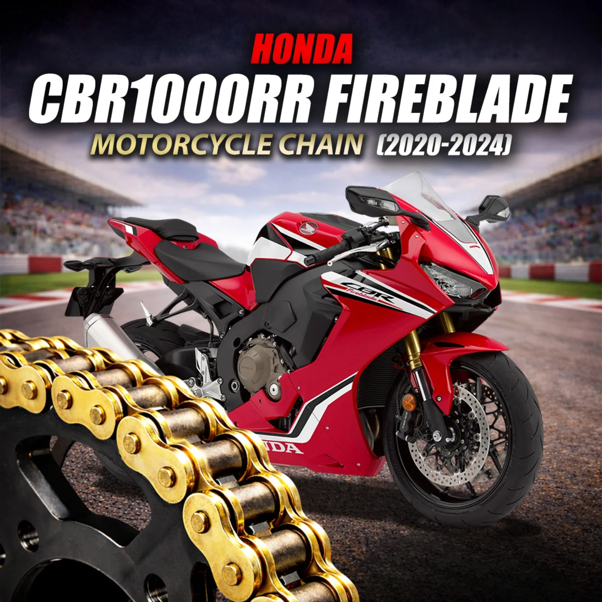 Crank1 Honda CBR 1000RR Fireblade (2020-2024) 530 Pitch ZVM-X 118L Chain - Gold
