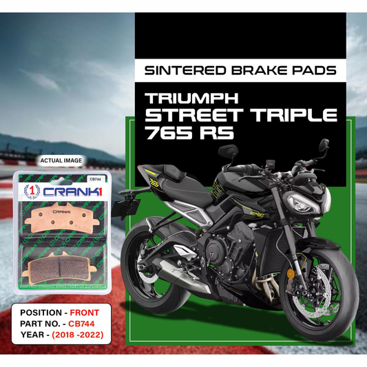 Crank1 Sintered Brake Pads for Triumph Street Triple 765 RS (2018-2022)