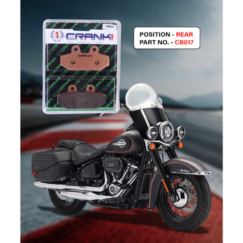 Crank1 Fully Sintered H2 Series Brake Pads for Harley Davidson Heritage Softail Classic