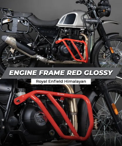 Zana Engine Frame Mild Steel Himalayan BS6 Compatible With Scram 411 (2021-22) - Red - ZI-8055