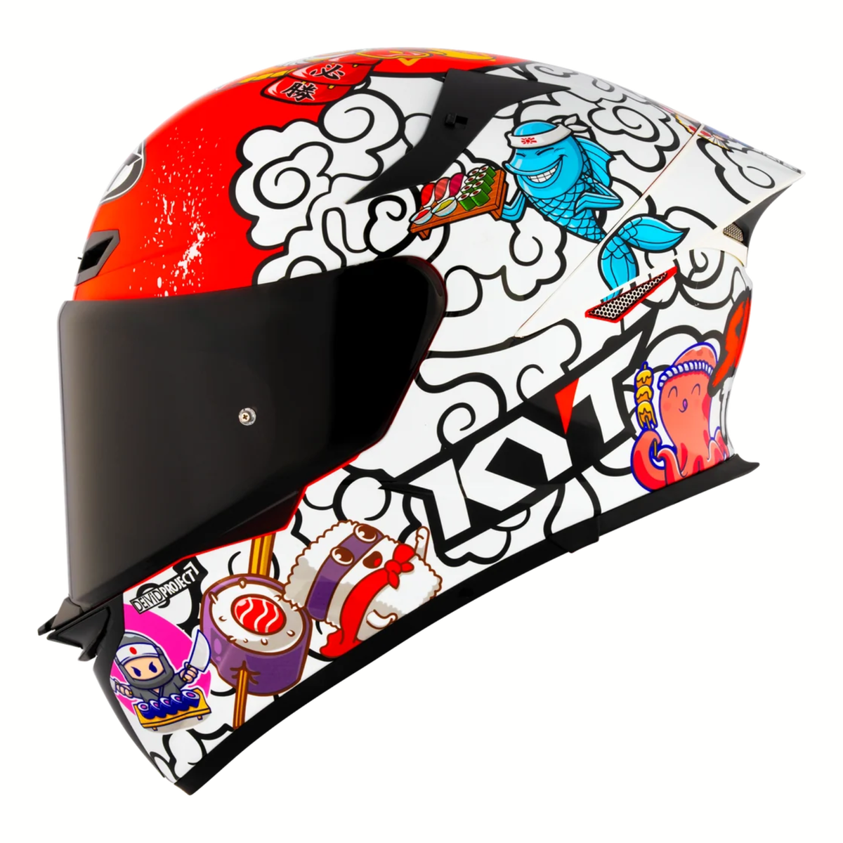 KYT TT-Revo Sushi Time Helmet - Gloss Red