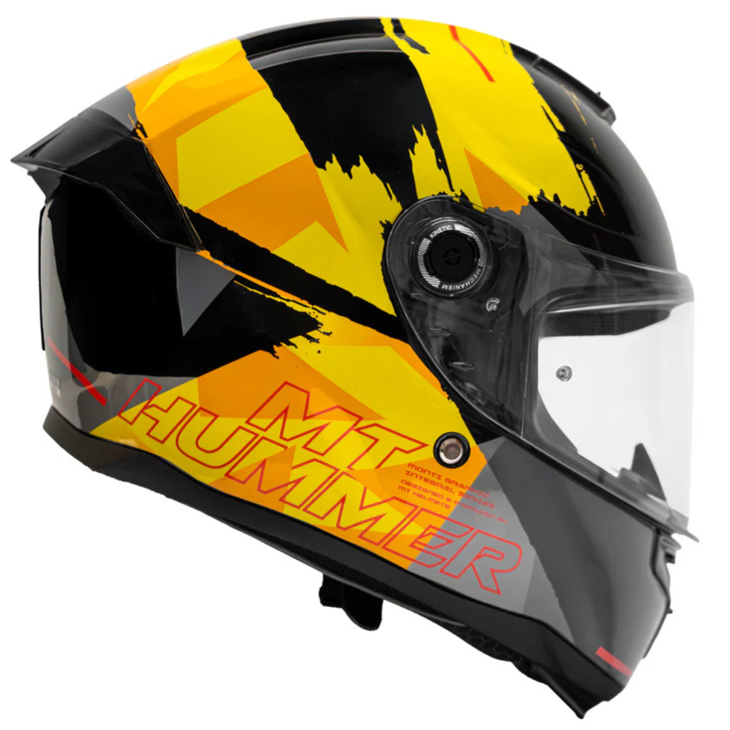 MT Hummer B Monti B3 Helmet - Gloss Black Yellow