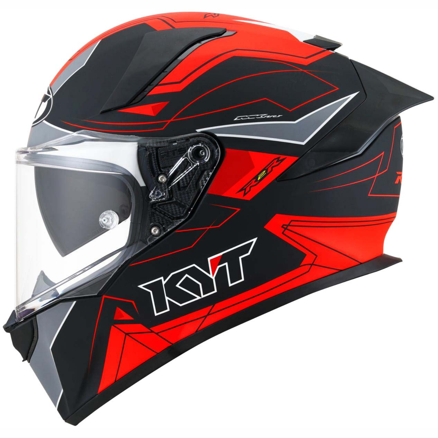 KYT R2R Pro LED Helmet - Matt Black Red