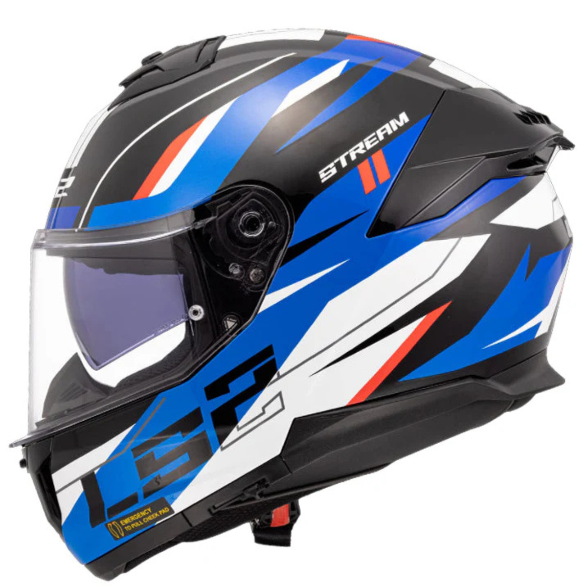LS2 FF320 Stream II Bolt Helmet - Gloss Red Blue - LS2