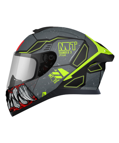 MT Thunder 3 SV Pro T-X C2 Helmet - Matt Grey Green Red