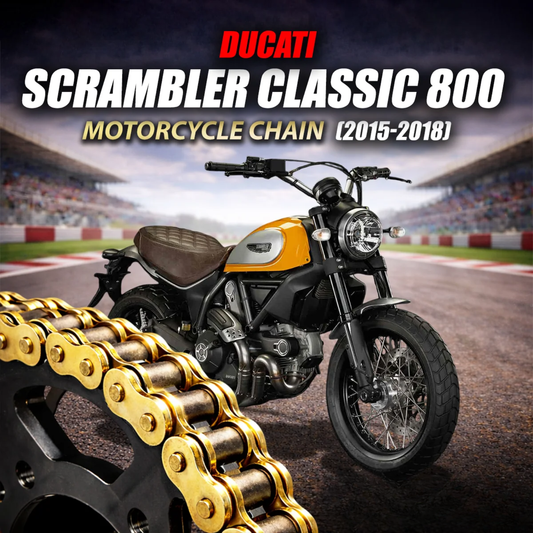 Crank1 Ducati Scrambler Classic 800 (2015-2018) 520 Pitch ZVM-X 106L Chain - Gold
