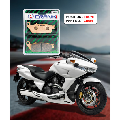 Crank1 Fully Sintered H2 Series Brake Pads for Honda DN 01