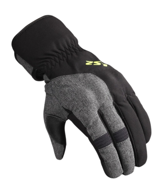 LS2 Urbs II Waterproof Riding Gloves - Black Grey Yellow