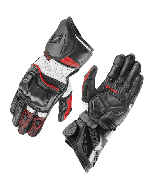 Solace Furious V3.0 CE Riding Gloves - Black White Red