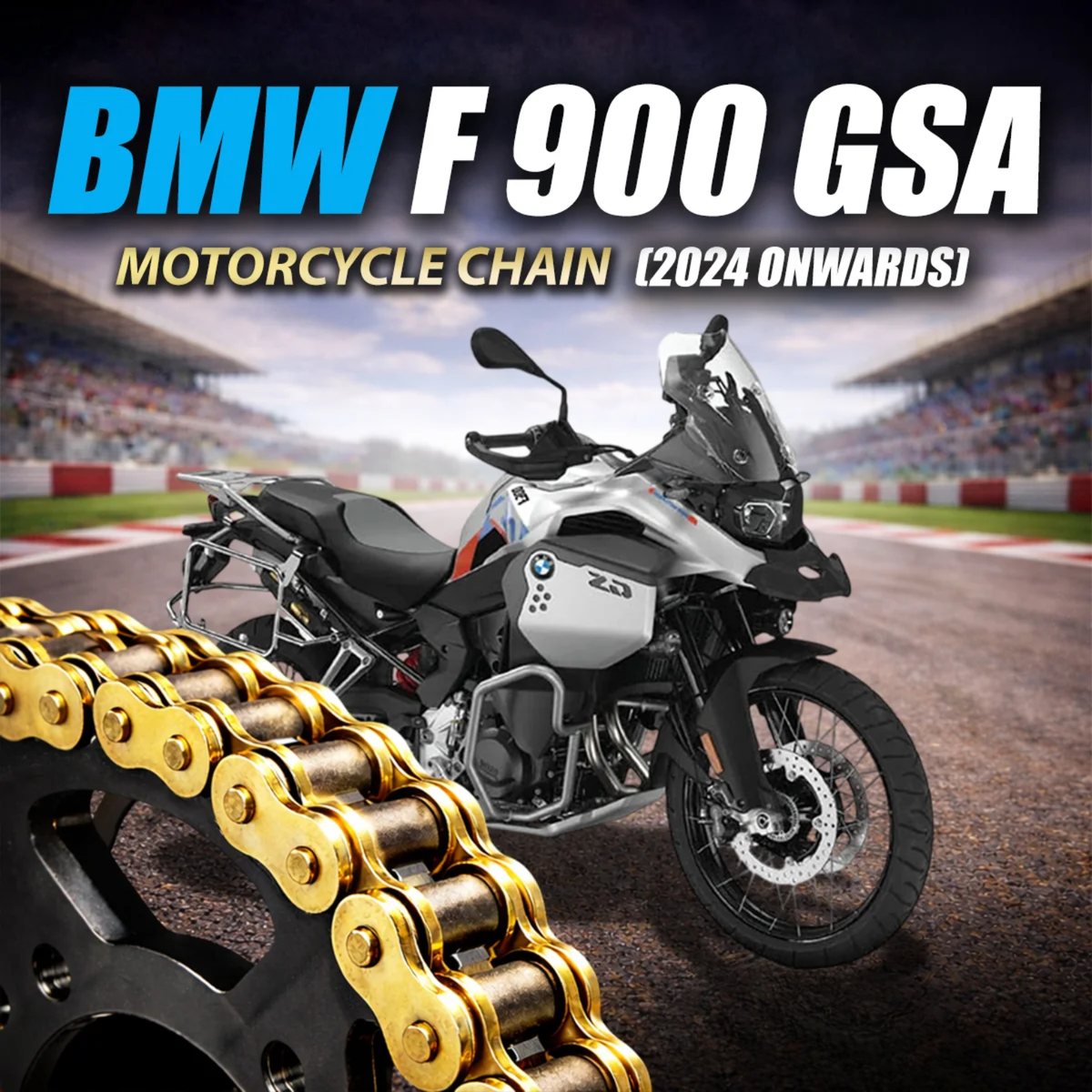 Crank1 BMW F 900 GSA (2024 Onwards) 525 Pitch ZVM-X 122L Chain - Gold - Crank 1