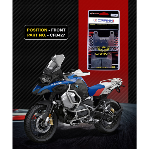 Crank1 Carbon Brake Pads for BMW R1250 GSA (2019-2023)