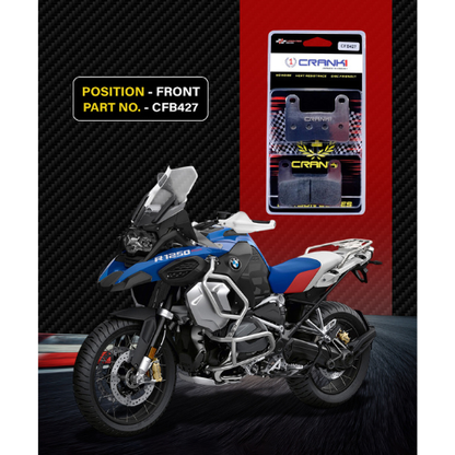 Crank1 Carbon Brake Pads for BMW R1250 GSA (2019-2023)