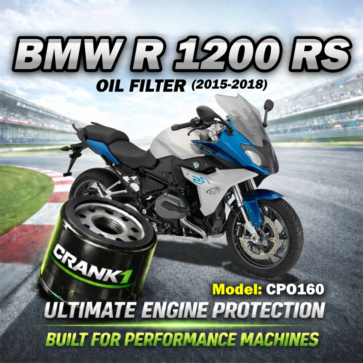 Crank1 BMW R 1200 RS (2015-2018) BMW Performance Oil Filters - CPO-160