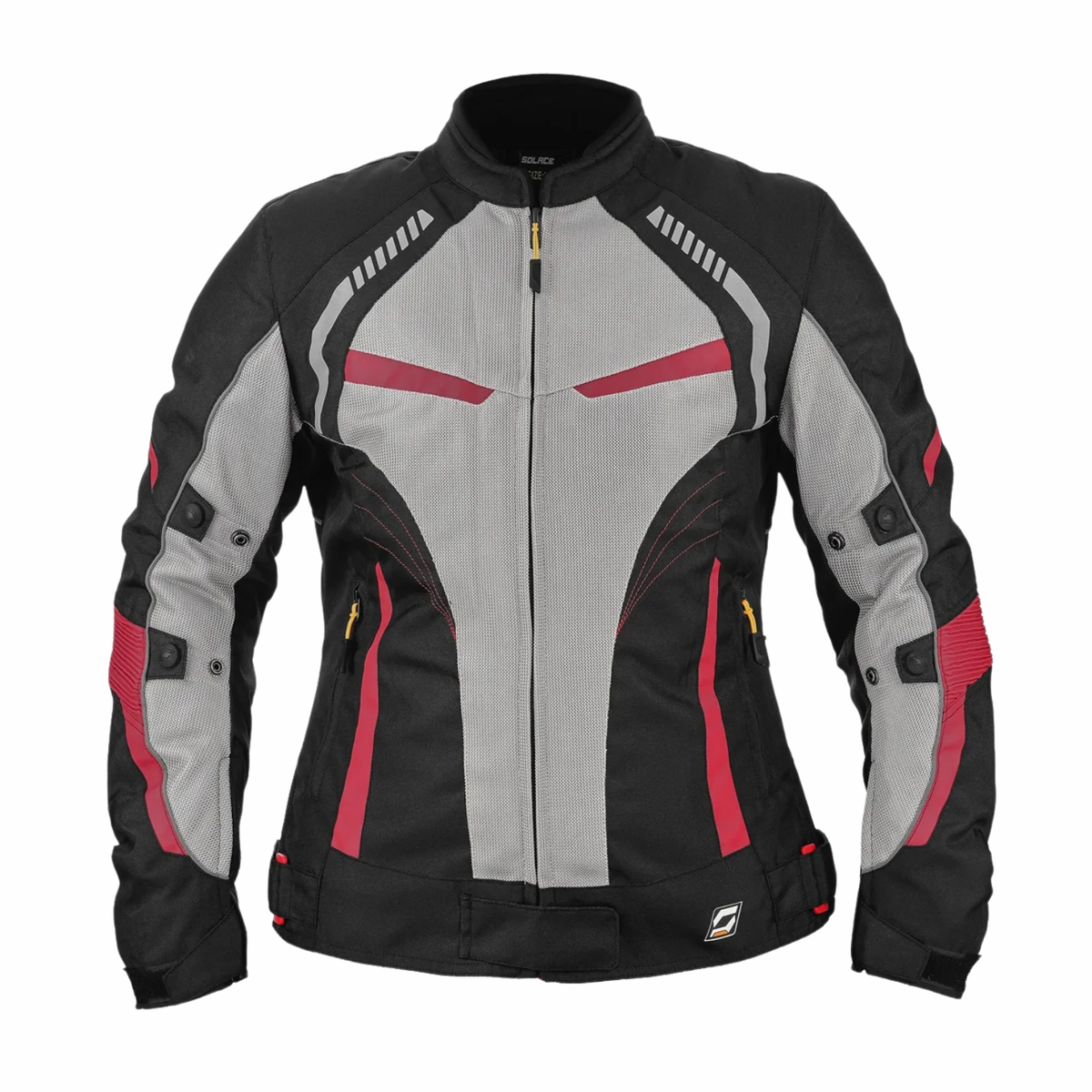 Solace Asmi V3.0 Women's Riding Jacket - Black Grey Red