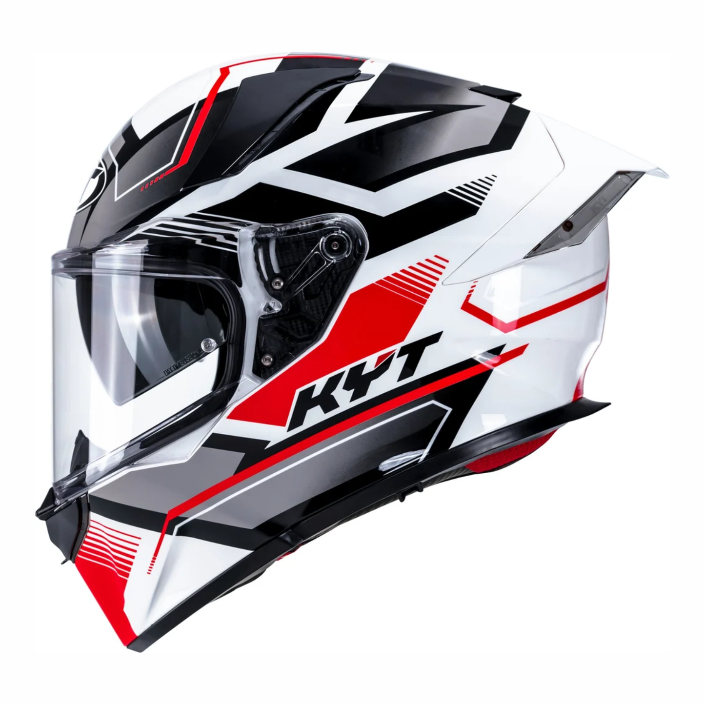 KYT R2R Pro Parsec Helmet - Gloss White Red