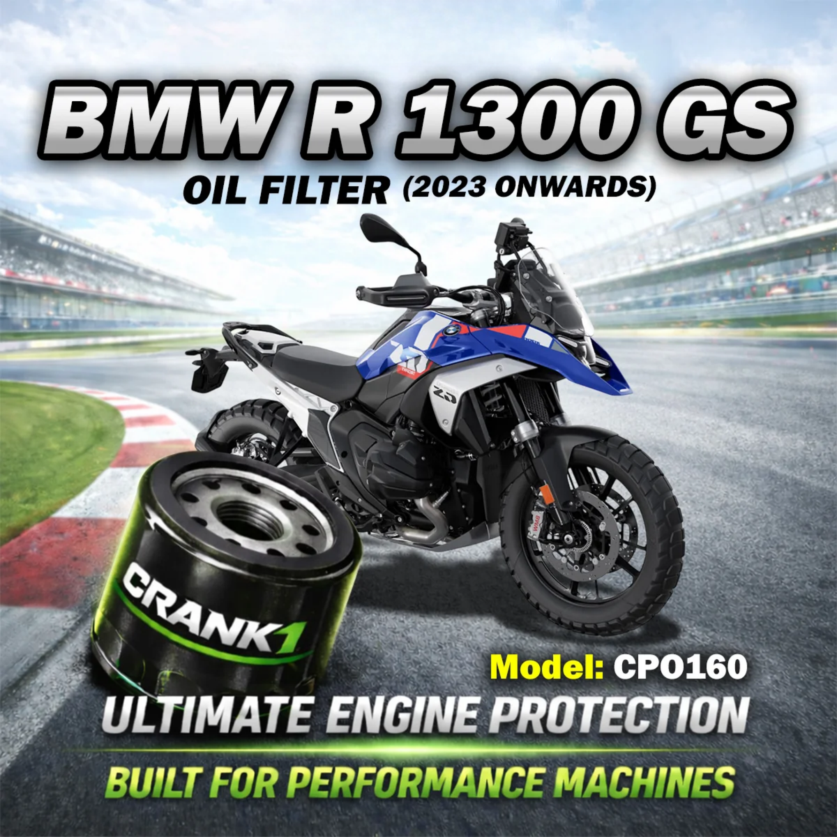 Crank1 BMW R 1300 GS (2023 Onwards) Performance Oil Filters - CPO-160