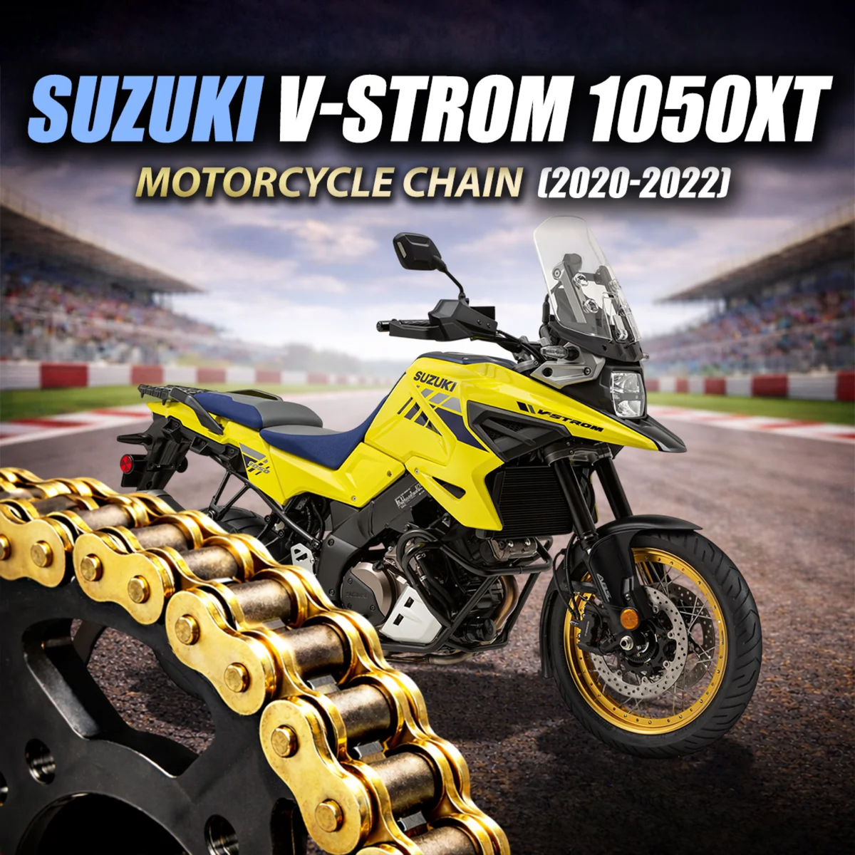 Crank1 Suzuki V-Strom 1050 XT (2020-2022) 525 Pitch ZVM-X 120L Chain - Gold