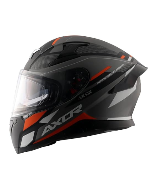 Axor Apex Turbine Helmet - Black Orange Grey