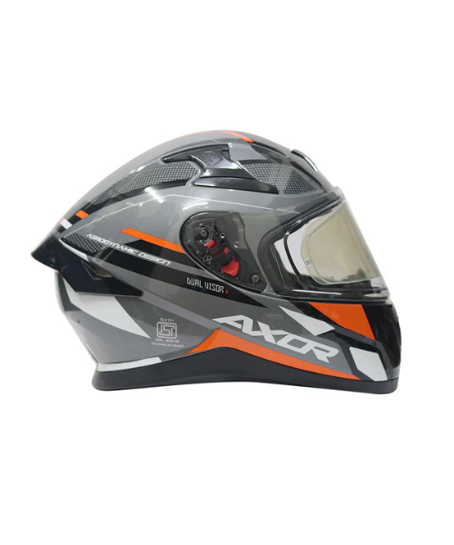 Axor Apex Turbine Helmet - Black Orange Grey