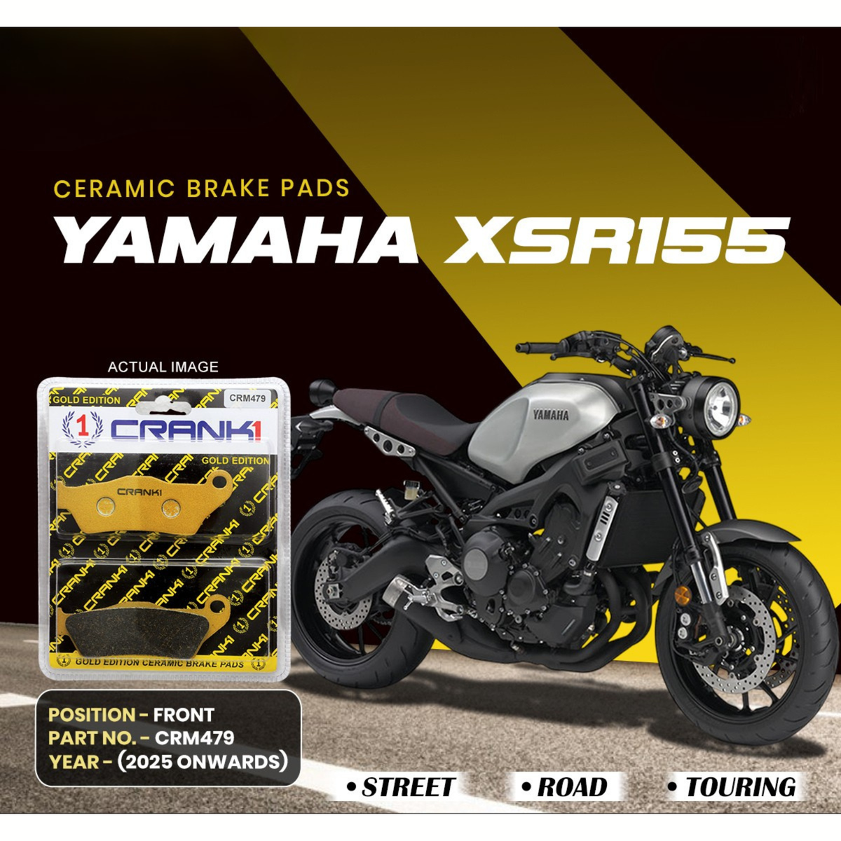 Crank1 Yamaha XSR155 (2025 Onwards) Ceramic Brake Pads
