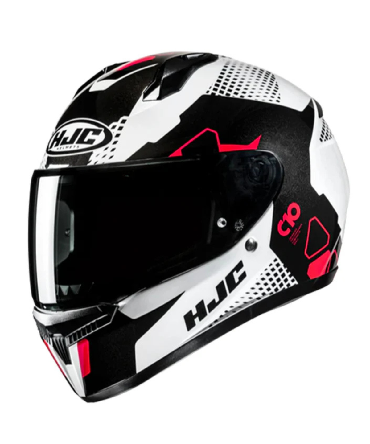 HJC C10 Aspa MC1 Helmet - Black White Red - HJC