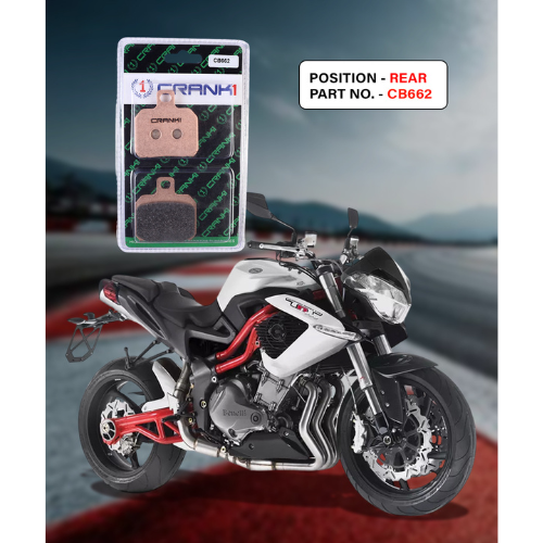 Crank1 Fully Sintered H2 Series Brake Pads for Benelli TNT 899 (2017-2019)