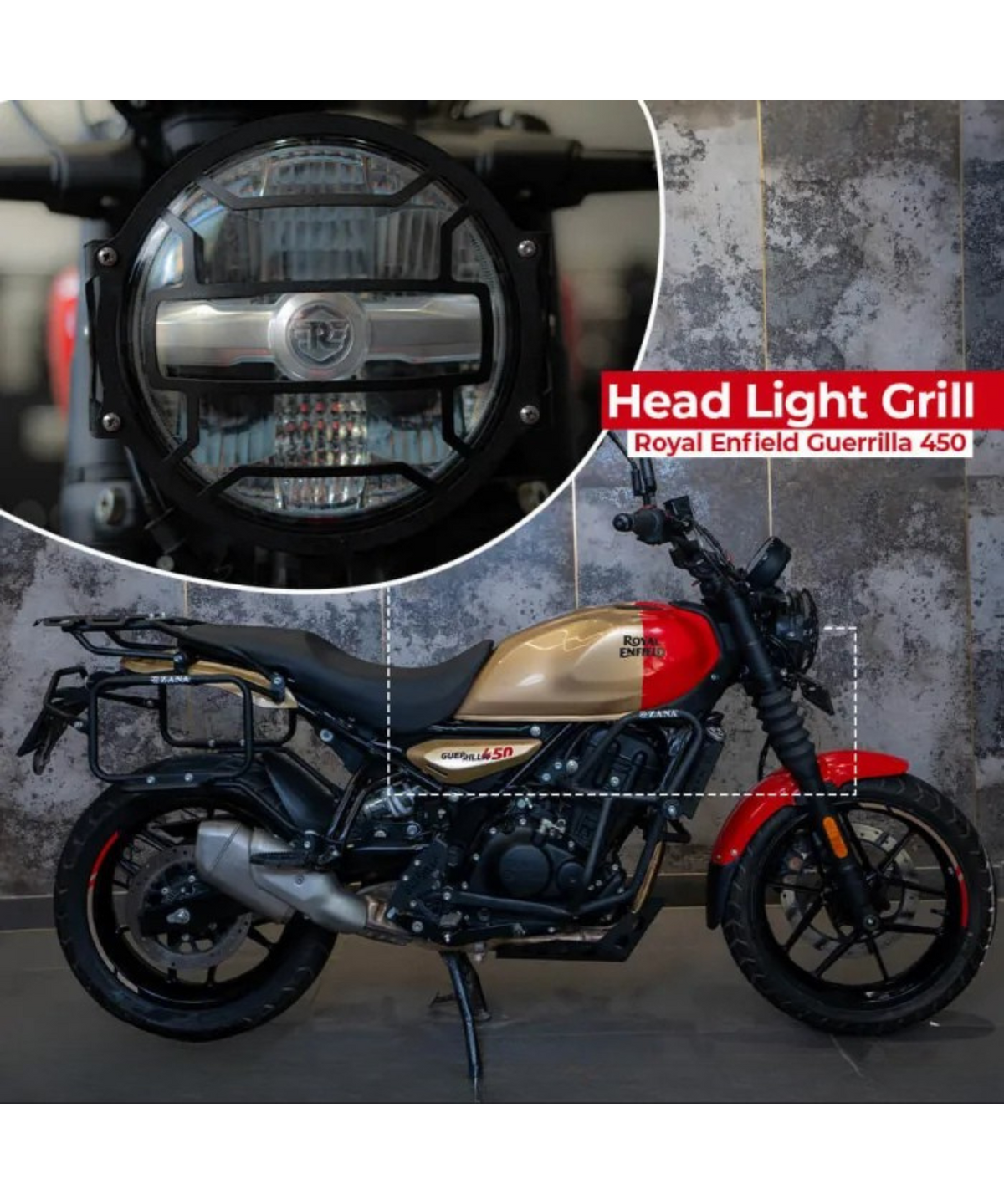Zana Royal Enfield Guerrilla 450 Headlight Grill T-5 - ZI-8524 - Zana