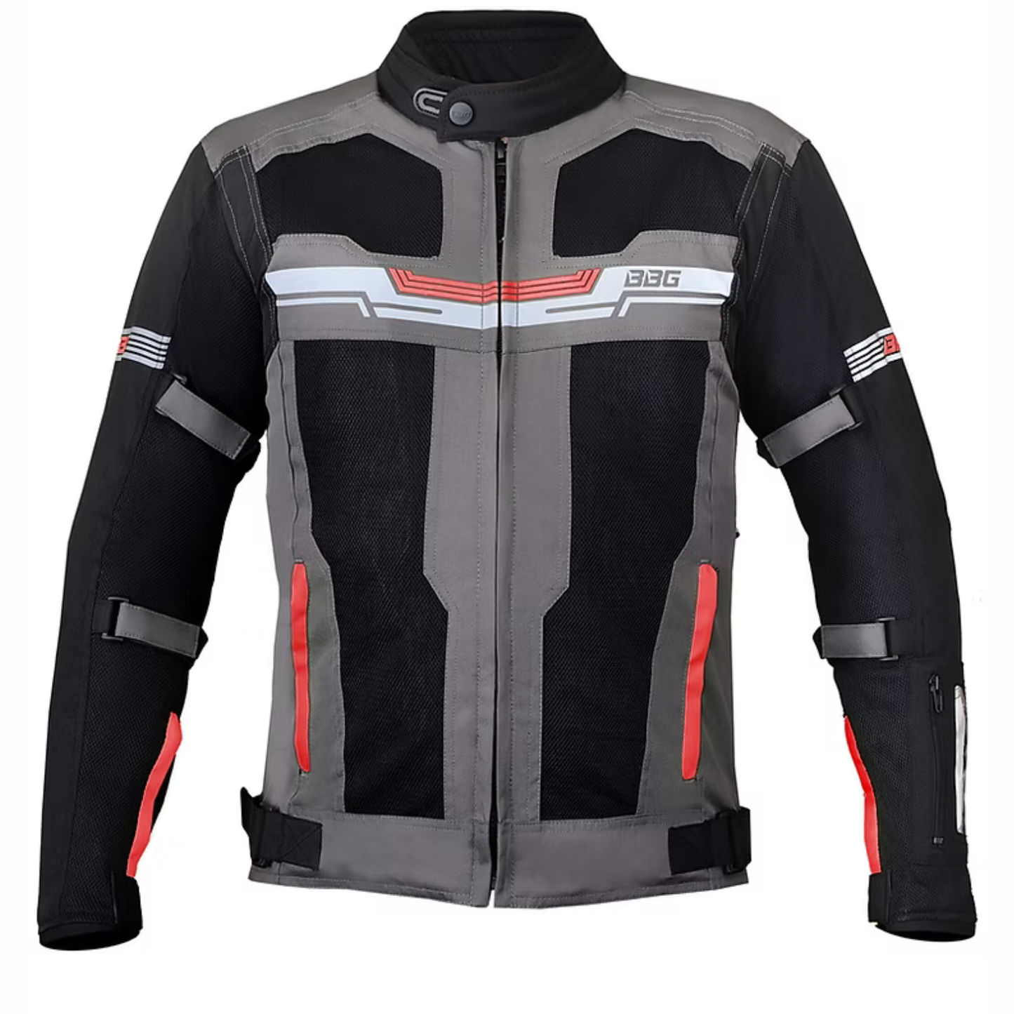 BBG Marshal Motorcycle Riding Jacket with Thermal Liner - Red