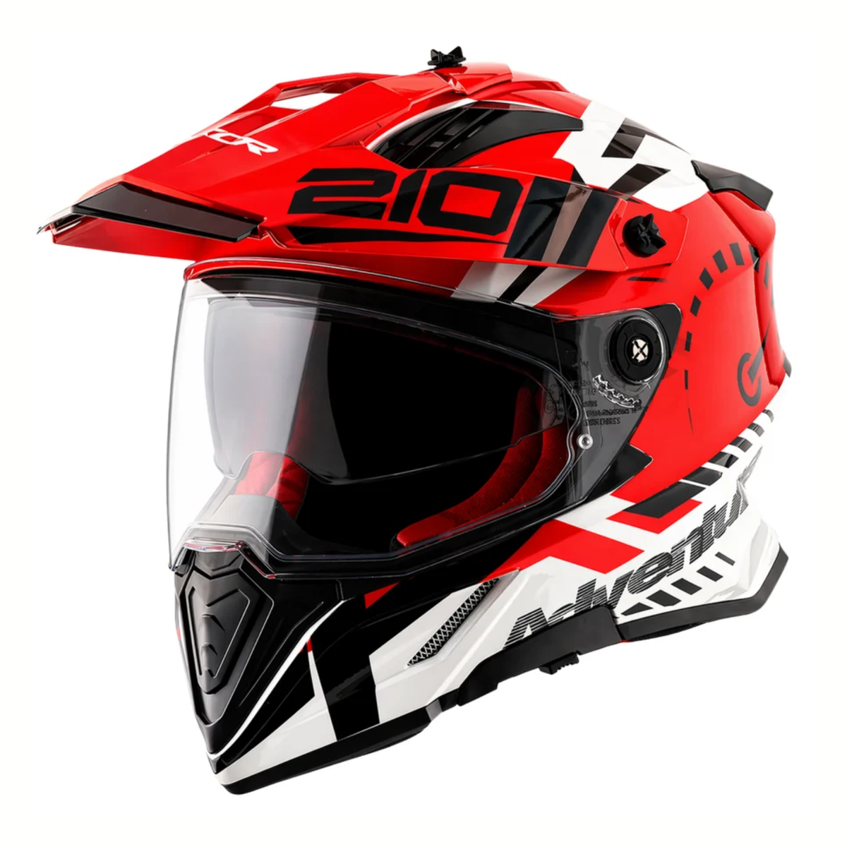 Axor X-Cross Dual Visor Speedometer Helmet - White Red