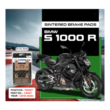 Crank1 Fully Sintered H2 Series Brake Pads for BMW S 1000 R (2018-2020)