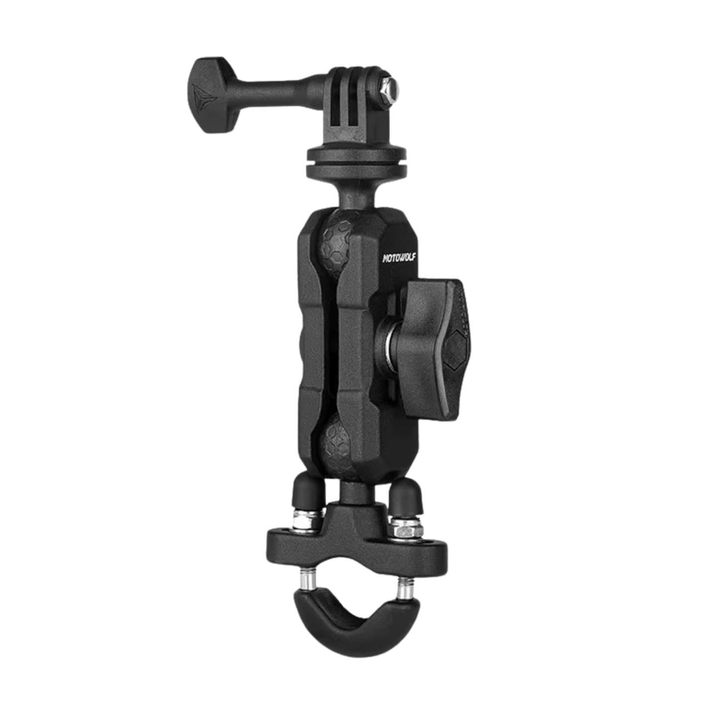 Motowolf Action Camera Handlebar Mount with 360° Dual Ball Head