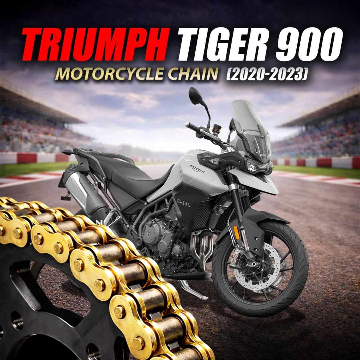 Crank1 Triumph Tiger 900 (2020-2023) 525 Pitch ZVM-X 122L Chain - Gold - Crank 1